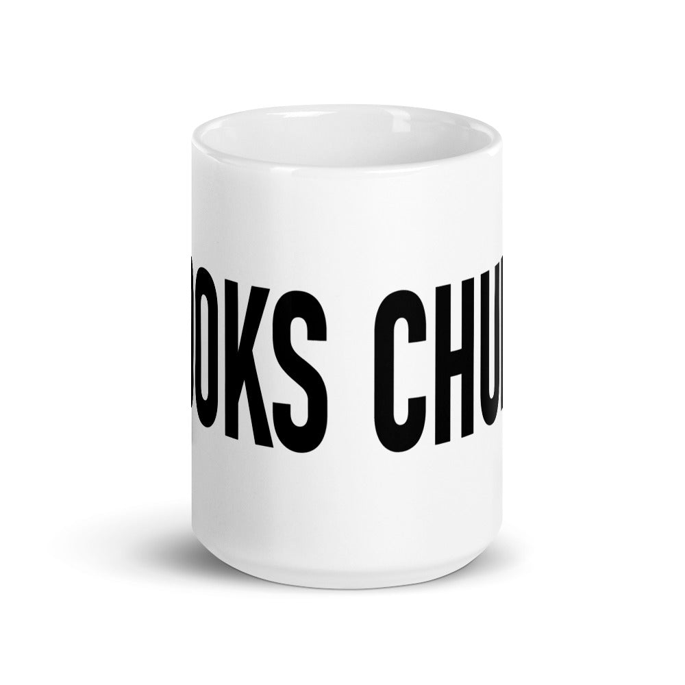 White glossy mug